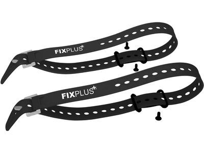 Fixplus Sachen-Festmacher inklusive Strap 66 cm - 2 Set Pack, black/black