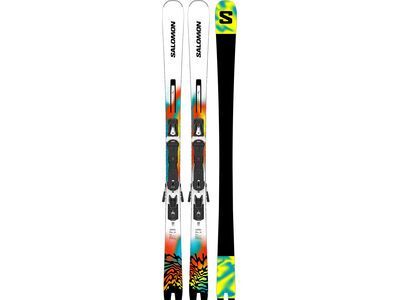 Salomon Addikt Pro 76 + MI12 GW F80, white/turquoise/orange