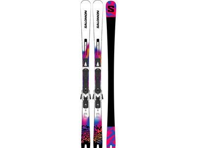Salomon Addikt Pro 66 + MI12 GW F80, white/race blue/rhodamine