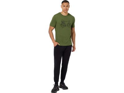 super.natural Wander Wheel Tee Herren, chive/jet black - Bild 3