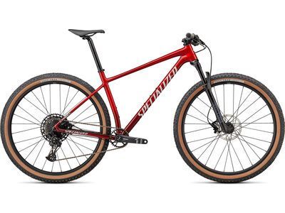 Specialized Chisel Comp, red tint carbon/brushed/white
