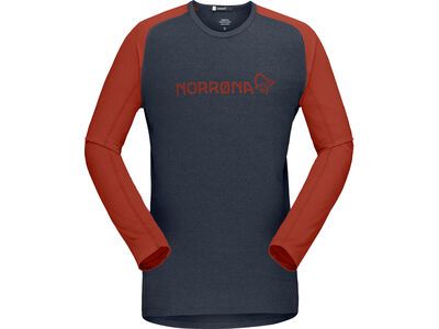 Norrona fjørå equaliser lightweight Long sleeve M's rooibos tea/indigo night