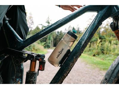 Fidlock Twist Bottle 600 Antibacterial + Bike Base, transparent black/light green - Bild 8