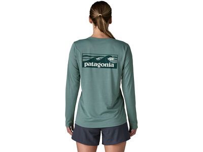 Patagonia Women's Long-Sleeved Capilene Cool Daily Shirt - Boardshort Logo, blue sage/light blue sage x-dye - Bild 5