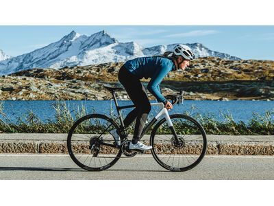 Le Col Long Tech Wool Cycling Socks, black/white - Bild 4