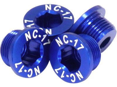 NC-17 M10 Kettenblattschraube für Sram 2-fach Kurbeln, blue