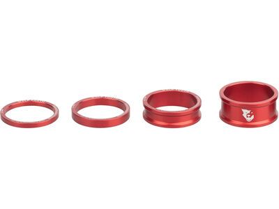 Wolf Tooth Precision Headset Spacers - 3/5/10/15 mm Kit red