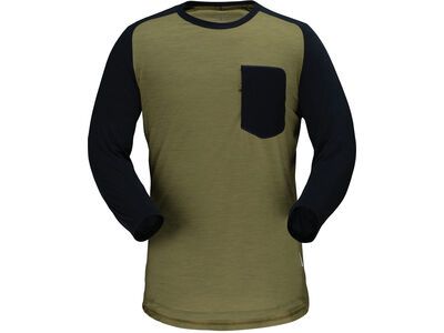 Norrona skibotn wool 3/4 T-Shirt M's, olive drab