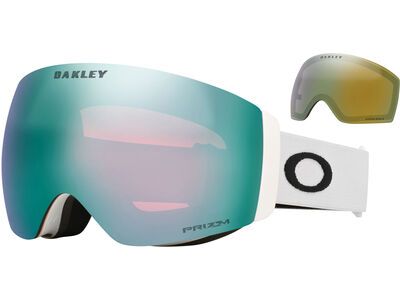 Oakley Flight Deck Pro M, Prizm Snow Sapphire Iridium & Sage Gold / matte white