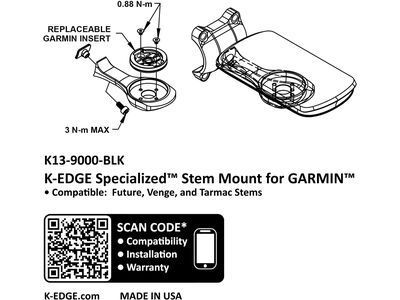 K-Edge Specialized Future Mount Garmin Regular, black - Bild 5