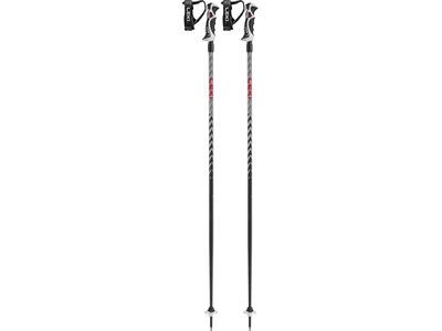 Leki Hot Shot S anodized black/eloxal grau/bright red