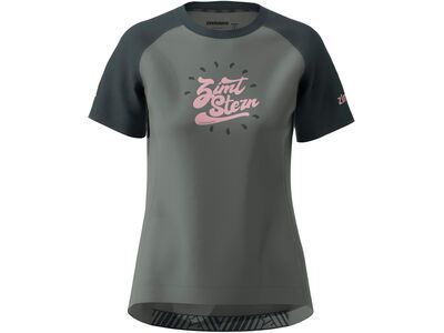 Zimtstern PureFlowz Shirt SS Women, gun metal/pirate black