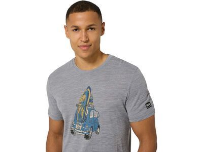super.natural Carsurf Tee Herren, cashmere grey melange/various - Bild 4