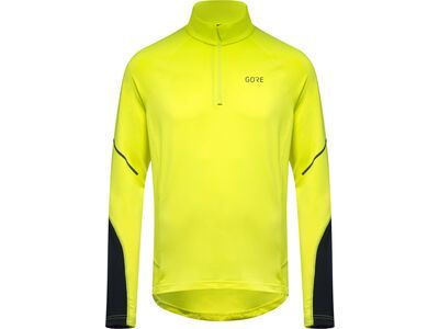 Gore Wear M Mid Zip Shirt Langarm, neon yellow/black