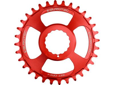 Burgtec Cinch Thick Thin Chainring race red