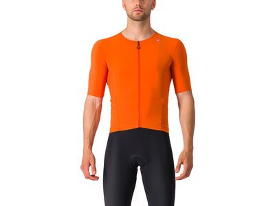 Castelli Premio Black Jersey orange rust