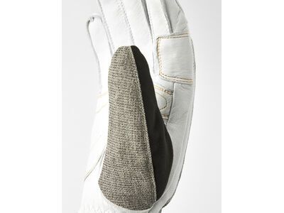 Hestra Army Leather Gore-Tex Short 5 Finger, light grey/offwhite - Bild 4