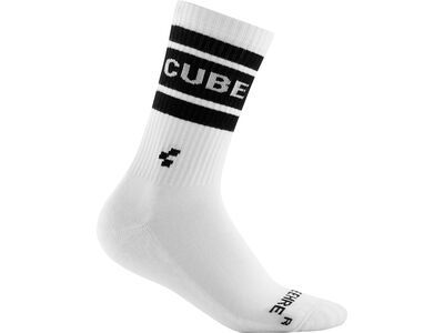 Cube Socke After Race High Cut, white´n´black