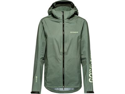 GOREWEAR Lupra 2.0 Gore-Tex Logo Kapuzenjacke Damen slate green/spring green
