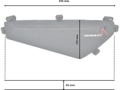 Geosmina Large Frame Bag Gravel - Bild 5