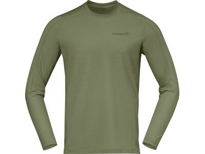 Norrona falketind equaliserUll Long Sleeve M's, deep lichen green - Bild 1