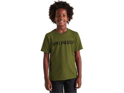 Specialized Wordmark T-Shirt Kinder kurzarm, olive green - Bild 3