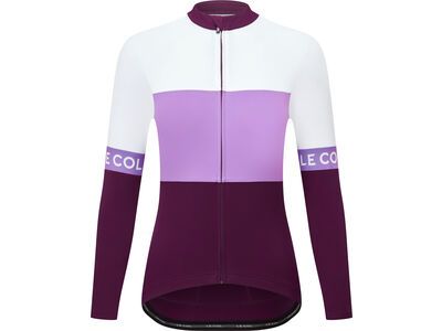 Le Col Womens Sport Tricolour Long Sleeve Jersey, purple/orchid/white