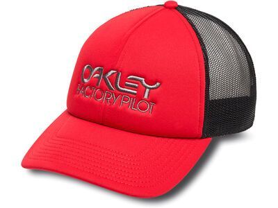 Oakley Factory Pilot Trucker Hat, redline/uniform grey
