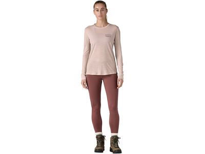 Patagonia Women's Long-Sleeved Capilene Cool Merino Blend Graphic Shirt Fitz Roy Strata, shroom taupe - Bild 4