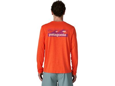 Patagonia Men's Long-Sleeved Capilene Cool Daily Shirt - Boardshort Logo, orange peel/light orange peel x-dye - Bild 4