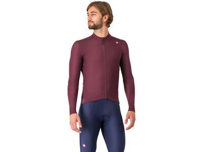 Castelli Espresso Thermal Jersey deep bordeaux
