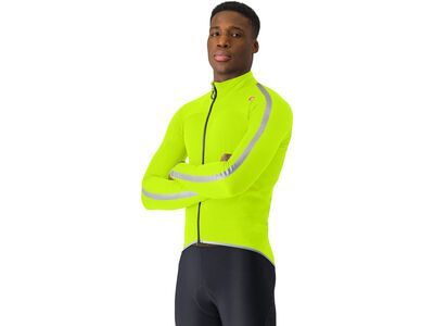 Castelli Ultra Rain Cape electric lime/silver reflex