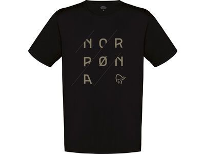 Norrona /29 Cotton Slant Logo T-Shirt M's, caviar/elmwood