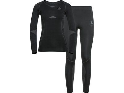 Odlo Winter Specials Performance Evolution Warm Baselayer-Set Women's, black/odlo graphite grey