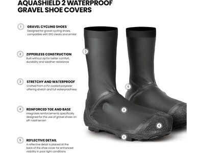 GripGrab AquaShield 2 Waterproof Gravel Shoe Covers, black - Bild 7