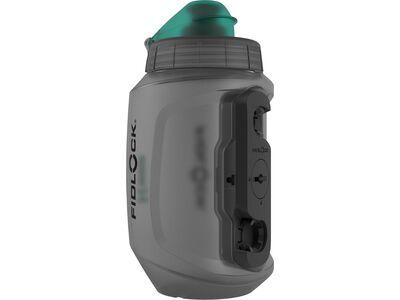 Fidlock Twist Bottle 550 Compact Antibacterial + Bike Base, transparent black/light green - Bild 2