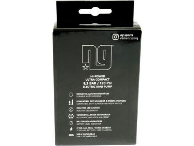 NG Sports Cawacawa elektrische Mini-Pumpe, black matte - Bild 7