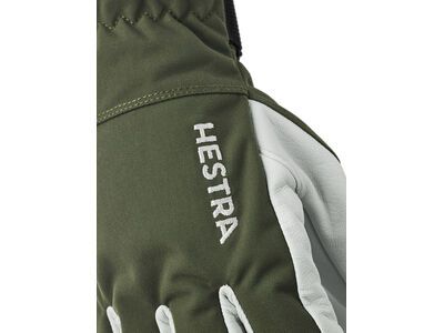 Hestra Army Leather Heli Ski 5 Finger, olive - Bild 3