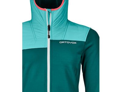 Ortovox Merino Fleece Plus Hoody W, pacific green - Bild 3