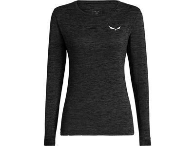 Salewa Puez Melange Dry’Ton Langarm Tee Damen black out melange
