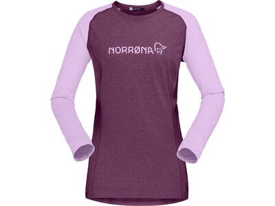 Norrona fjørå equaliser lightweight Long Sleeve W's, dark purple/violet tulle