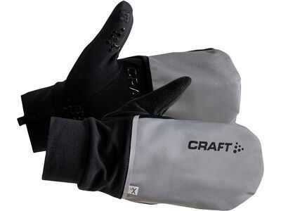 Craft Hybrid Weather Glove, silver/black
