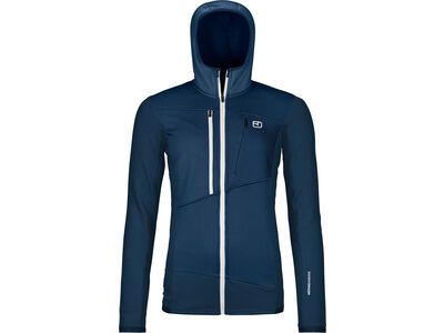 Ortovox Merino Fleece Grid Hoody W, deep ocean