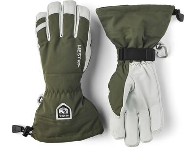 Hestra Army Leather Heli Ski 5 Finger, olive