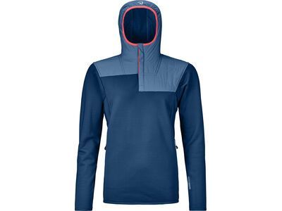 Ortovox Merino Fleece Plus Anorak W, petrol blue