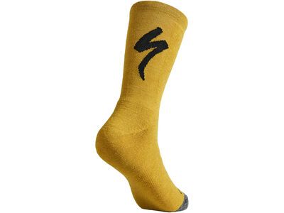 Specialized Merino Deep Winter Tall Logo Sock harvest gold