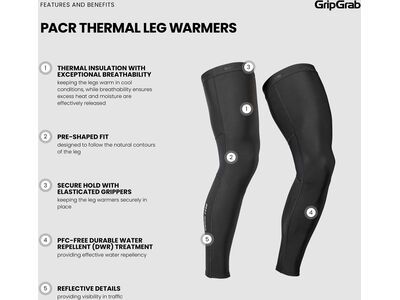 GripGrab PACR Thermal Leg Warmers, black - Bild 5