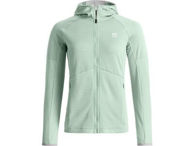 Ortovox Merino Fleece Light Grid Hoody W, green acid - Bild 1