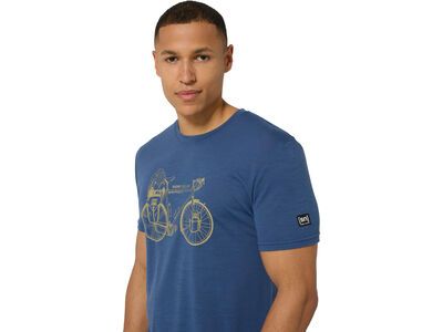 super.natural Wander Wheel Tee Herren, ocean blue/dried tobacco - Bild 5