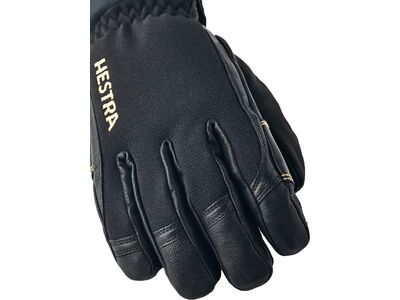Hestra Army Leather Gore-Tex Short 5 Finger, black/black - Bild 3